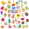 AUZRUI Summer Party Decorations - 65 Pieces Beach & Pool Party Supplies, Hello Summer Banner, Hanging Swirls, Streamers, and Beach Theme Decorations