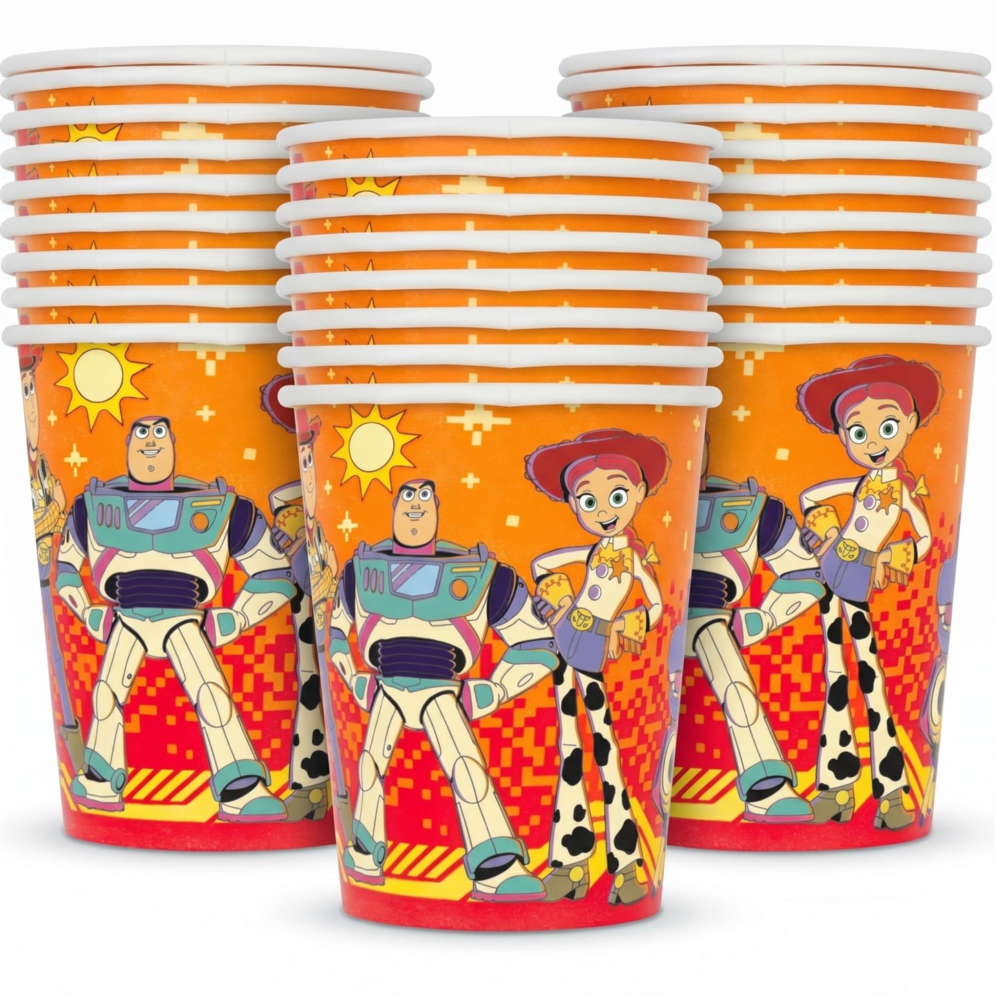 Unique Toy Story Cups - 24 Paper Party Cups 9oz - Toy Story 5 Birthday Decorations, Party Supplies, Party Favors - Officially Licensed