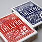 2 Decks of TALLY HO No 9 Original Fan Back Playing Cards RED and Blue