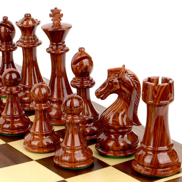 WinSTEM High Polymer Weighted Chess Pieces Only - 3.75'' King - Extra 2 Queens, Standard Tournament Chessmen for Chess Board Game or Replacement