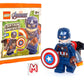 LEGO Marvel Avengers Super Heroes Minifigure - Captain America (with Shield and Helmet) Limited Edition