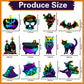 Max Fun Halloween Craft Scratch Paper Art for Kids Party Games Ornaments 96PCS Magic Rainbow Scratch Off Cards Paper Hanging Educational Toys Kit