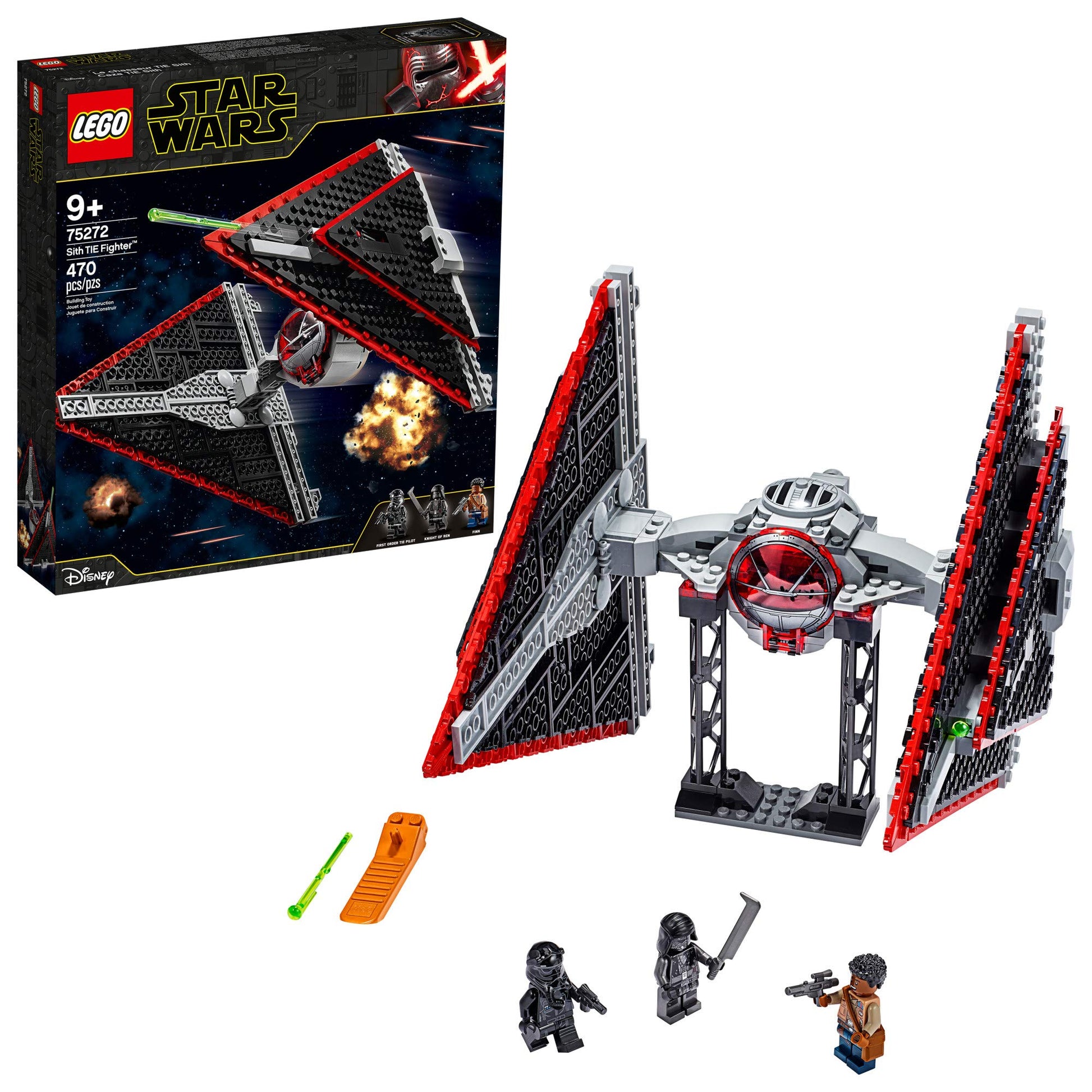 LEGO Star Wars Sith TIE Fighter 75272 Collectible Building Kit, Cool Construction Toy for Kids, New 2020 (470 Pieces)