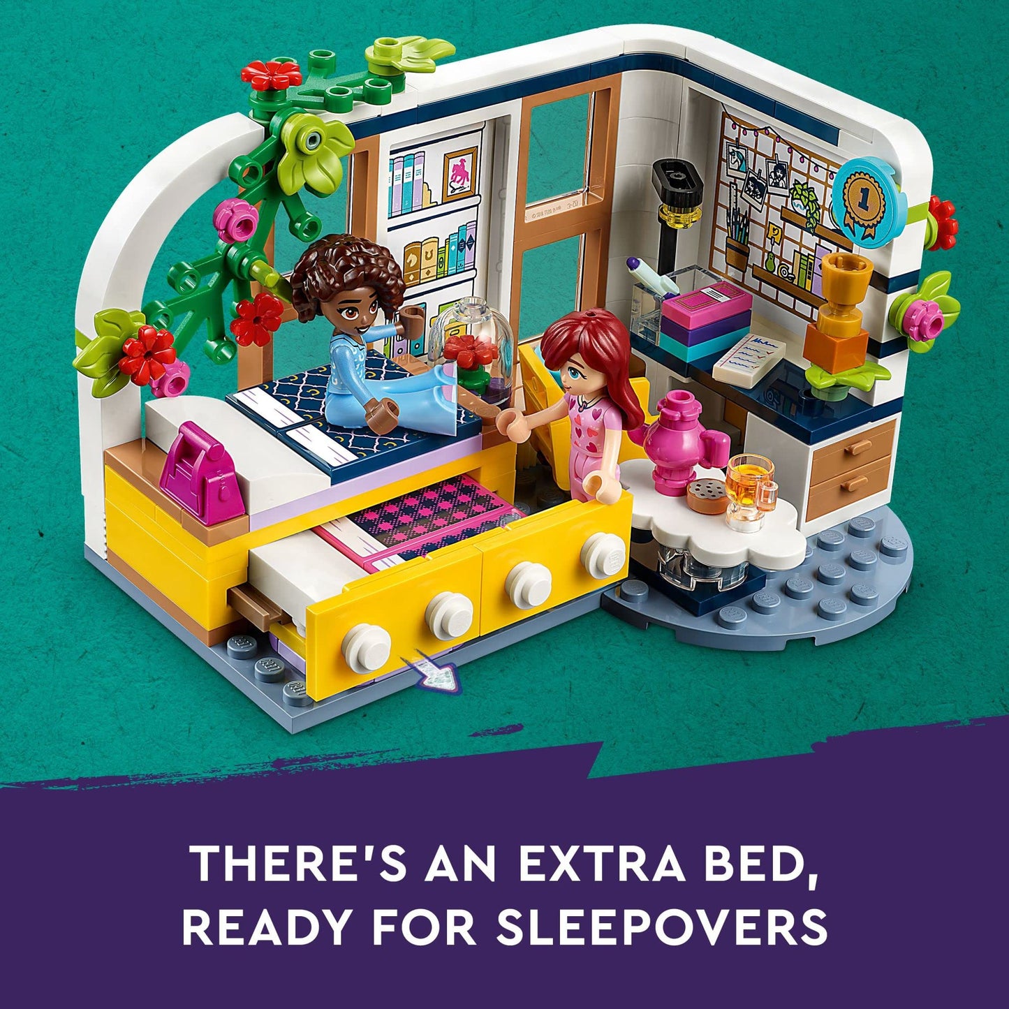 LEGO Friends Aliya's Room Building Set 41740 Collectible Toy Set, Pretend Play Mini Sleepover Party Bedroom Playset, Great Gift for Girls Boys Kids
