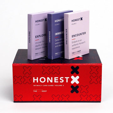The Skin Deep Honest X Intimacy Card Game (3 Decks) - Couples Games for Adults to Explore Intimate Relationship Questions - Spicy Conversation Cards