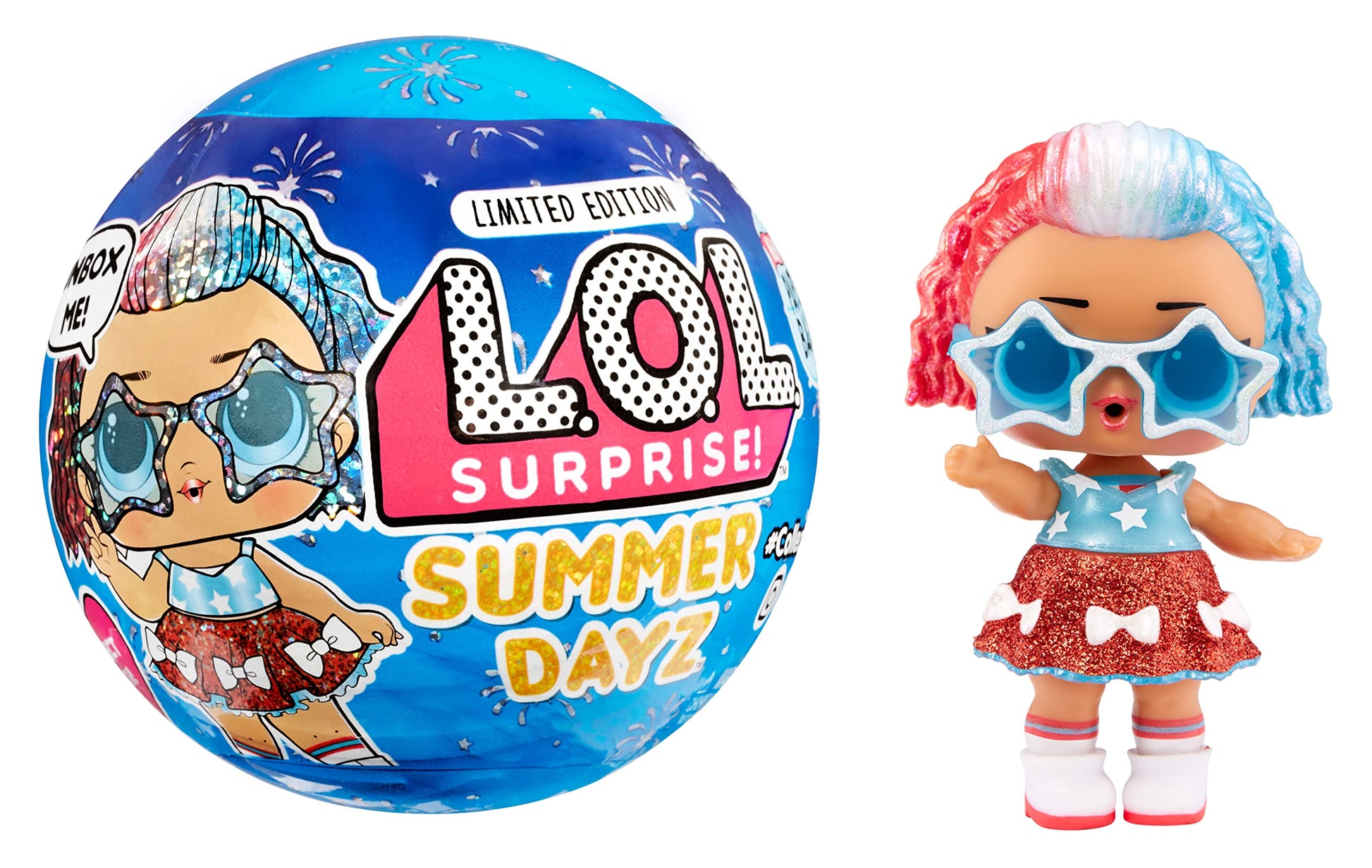 LOL Summer DayZ Jubilee Doll with 7 Surprises, Accessories, Limited Edition Collectible Doll, Paper Packaging