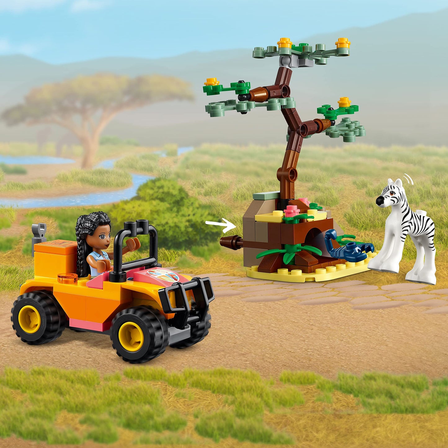 LEGO Friends Mia's Wildlife Rescue Toy 41717 with Zebra and Giraffe Safari Animal Figures Plus 3 Mini Dolls, Birthday Gift Idea for Kids, Girls & Boys