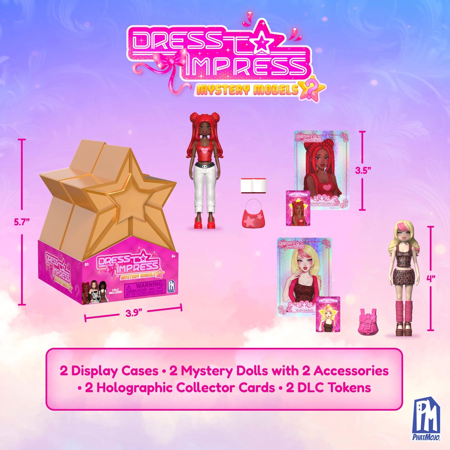 PhatMojo Dress to Impress - Mystery Model Minifigure 2-Pack (4" Tall, Series 1) [Includes DLC]