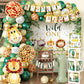 Wild One Birthday Decorations,1st Birthday Decorations Boy or Girl, Jungle Safari Themed Backdrop, Balloons Garland, Banner, Balloon Boxes for First