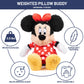 Jay Franco Weighted Disney Plush Pillow Buddy - 2.5 lbs Soft Plushie Stuffed Pillow, 17 Inches, Red - Minnie Mouse 01