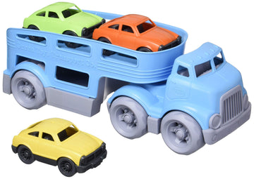 Green Toys Car Carrier, Blue CB - Pretend Play, Motor Skills, Kids Toy Vehicles. No BPA, phthalates, PVC. Dishwasher Safe, Recycled Plastic, Made in