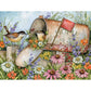 Bits and Pieces 300 Piece Puzzles for Adults - Mailbox in Field with Birds - 300 Large Pieces 18" x 24" Jigsaw Puzzles, Country Rustic Flowers, No 2
