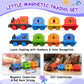 Number Train Set for Kids, Include 1 Transport Trucks, 8 Magnetic Trains