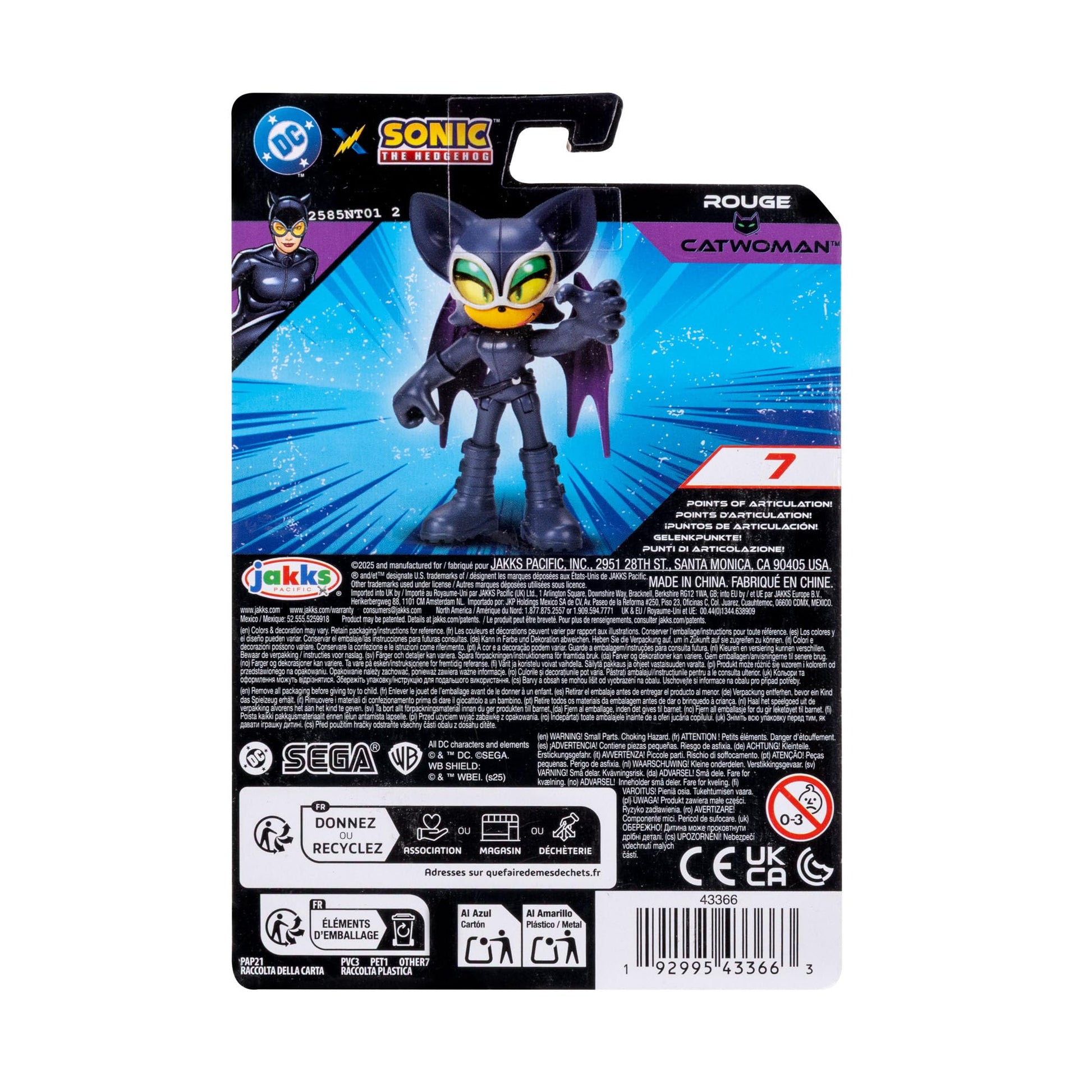 DC X Sonic Collectable 2.5 Inch Scale Action Figures Knuckles Silver Rouge Dr. Eggman Featuring Multiple Points of Articulation for Action-Packed