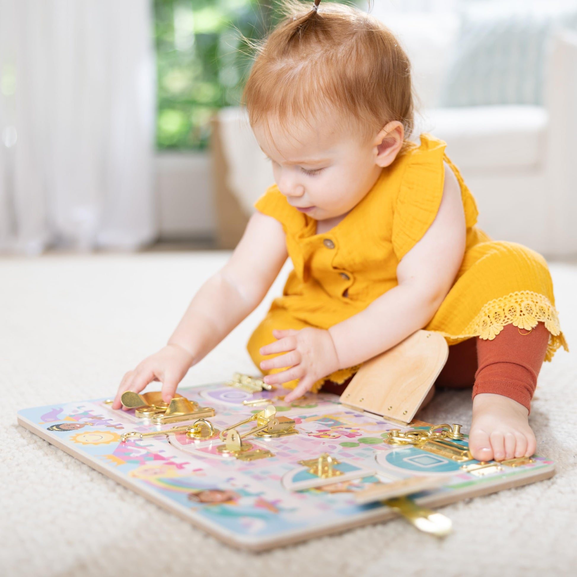Melissa & Doug Princess Castle Wooden Latches Board Sensory Activity Toy