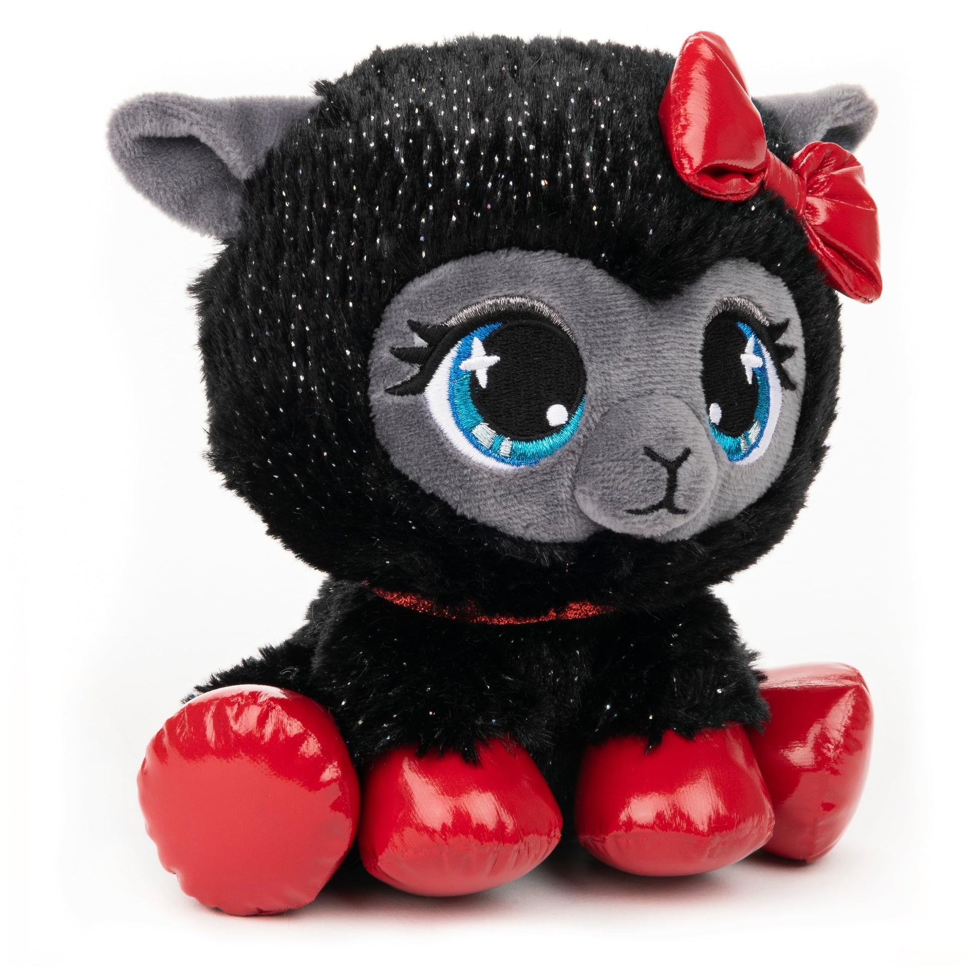 GUND P.Lushes Designer Fashion Pets Special-Edition Ba-Bah Noir Llama Premium Stuffed Animal, Black and Red, 6”