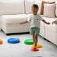 SRO Solutions Stepping Stones for Kids | 10 Piece Balance & Sensory Play Set, Toddler Stepping Stones with Educational Cards, Indoor & Outdoor
