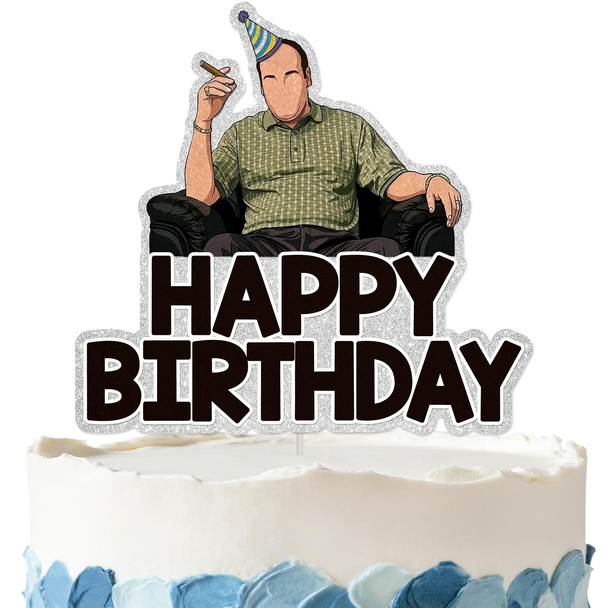 Sopranos Birthday Cake Topper - Glitter Sopranos Party Decorations For Italian Birthday Party Cake Décor