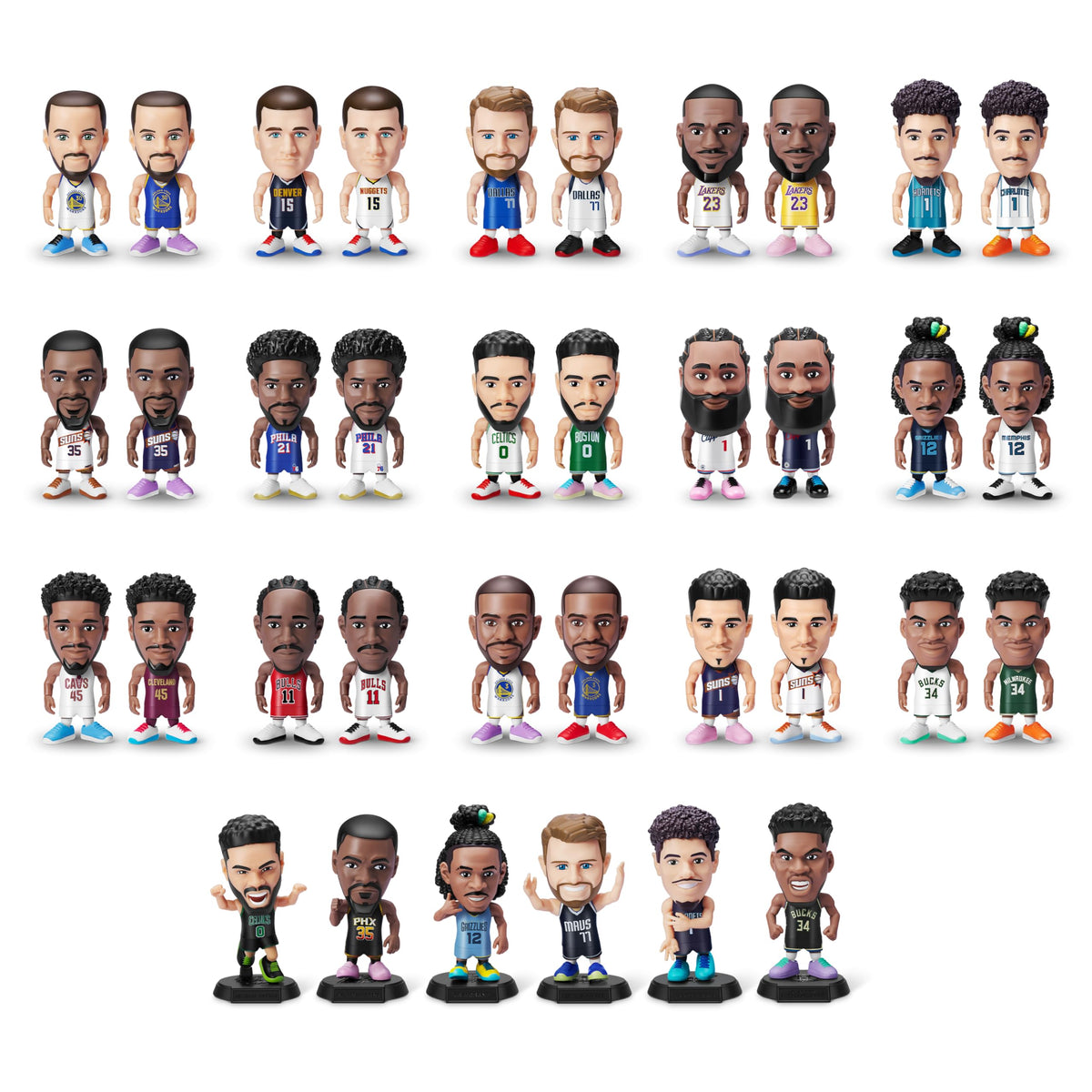 5 Surprise NBA Ballers Series 1 (2 Pack) Toy Mystery Capsule Figurine by ZURU for Kids, Teens, Adults- Players Like Luka Don?i?, LaMelo Ball, Jayson