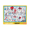 AQUARIUS Dr SeussCat in The Hat Wrapping Paper 1000 Piece Jigsaw Puzzle