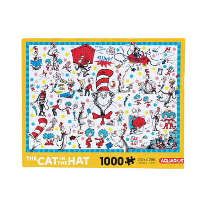 AQUARIUS Dr SeussCat in The Hat Wrapping Paper 1000 Piece Jigsaw Puzzle