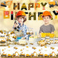194Pcs Construction Plates Birthday Party Supplies Decorations Serve 24 | Includes Napkins Cups Tablecloth and Banner | Boys Construction Themed
