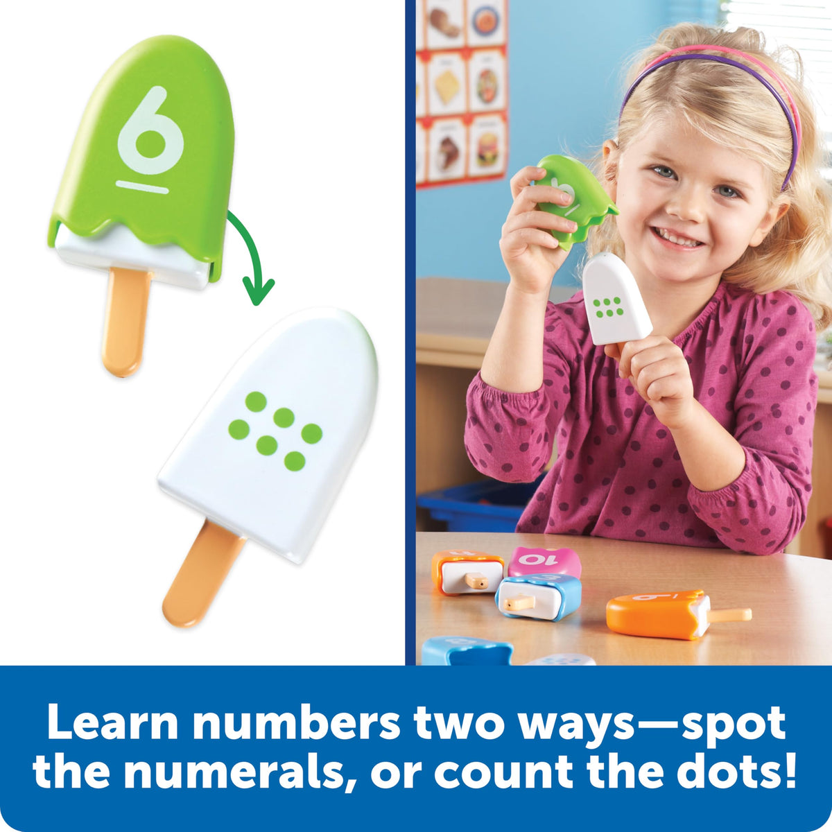 Learning Resources Smart Snacks Number Pops - Sorting Toys, Stacking Montessori, Classroom Must Haves, Math Manipulatives, Matching Games, Fine Motor