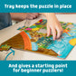 Chuckle & Roar Puzzles for Kids Ages 4-6, Portable Tray, 4 Pack, 36 & 48 Pc