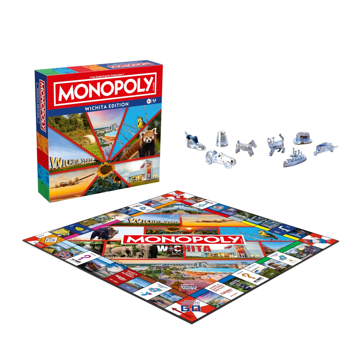 Monopoly Board Game - Wichita, KS Edition: 2-6 Players Family Board Games for Kids and Adults, Board Games for Kids 8 and Up, Great for Game Night