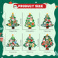 SYUCVQI Large Size Christmas Crafts Kit DIY Christmas Tree Ornament with Glue Dots and Twine Kits Xmas Hanging Ornaments for Holiday Decorations