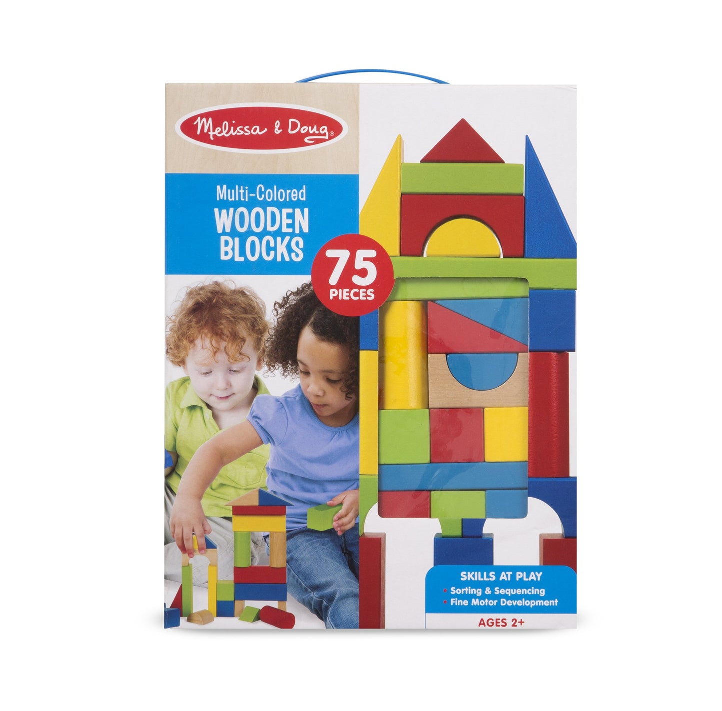 Melissa & Doug Multi Colored Wooden Blocks (75 pc.)