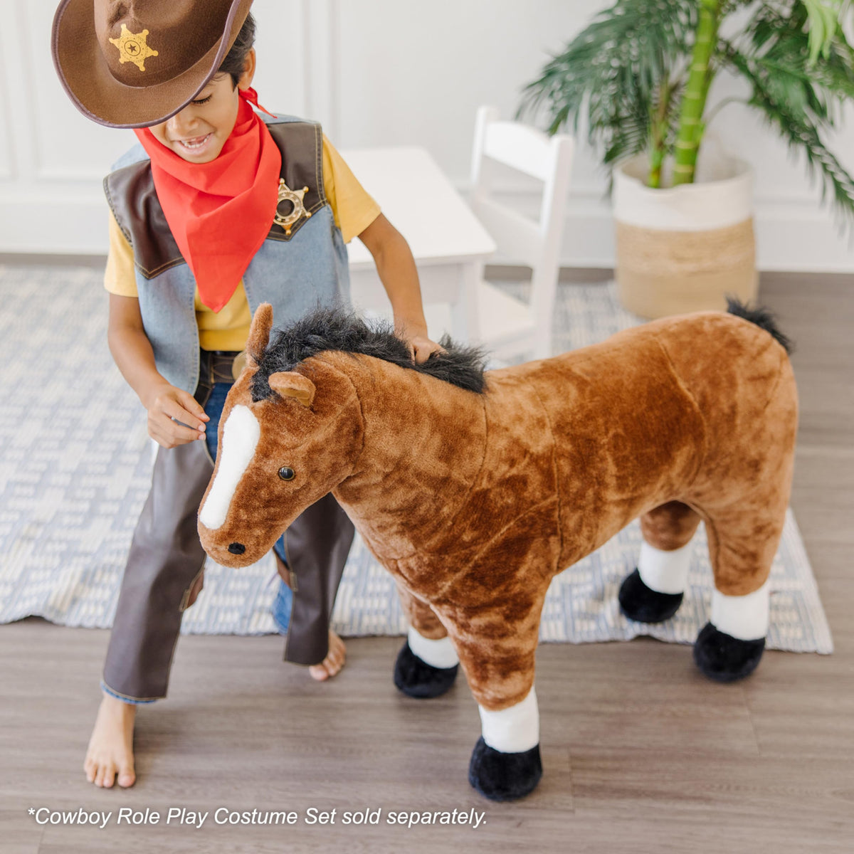 Melissa & Doug Giant Horse - Lifelike Stuffed Animal (Nearly 3 feet Tall)