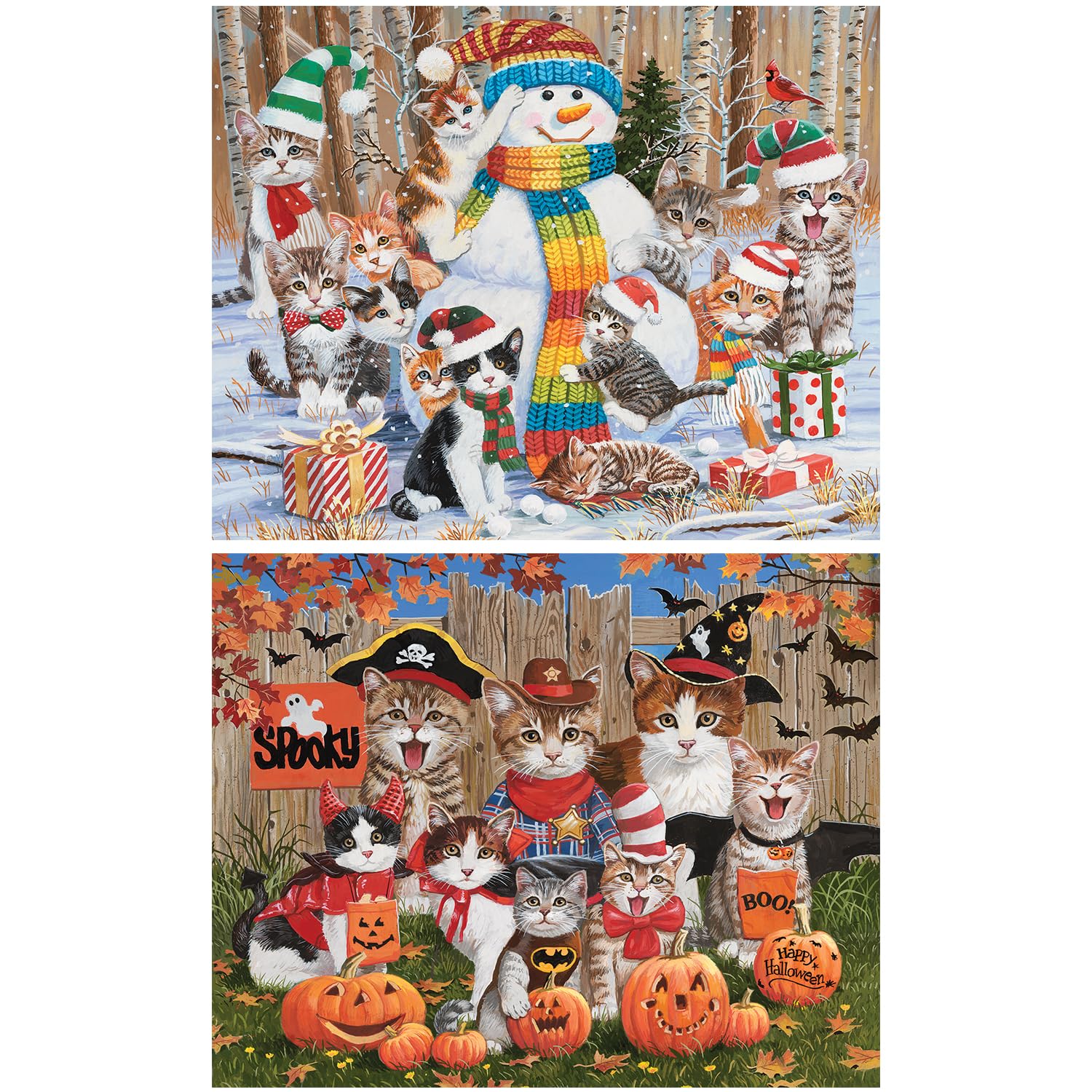 Bits and Pieces 4 Jigsaw Puzzle Set, 500 Piece Puzzles for Adults
