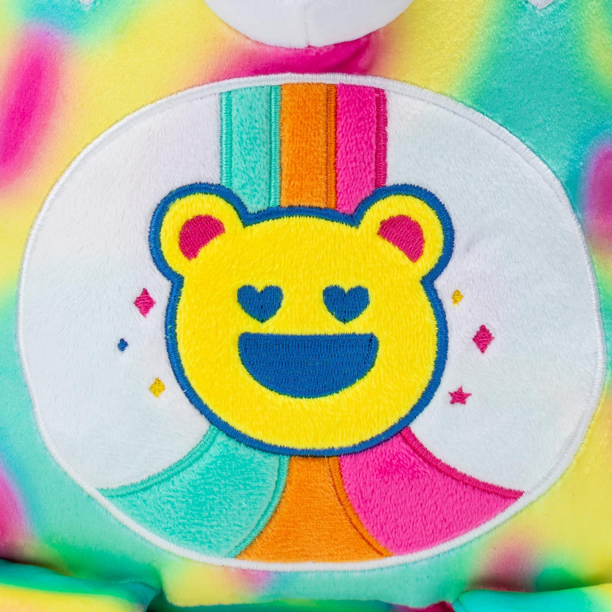 Care Bears Squishy 10" Plush Good Vibes Bear - Soft Huggable Squishy Material! - Good for Girls and Boys, Employees, Collectors, Ages 4+