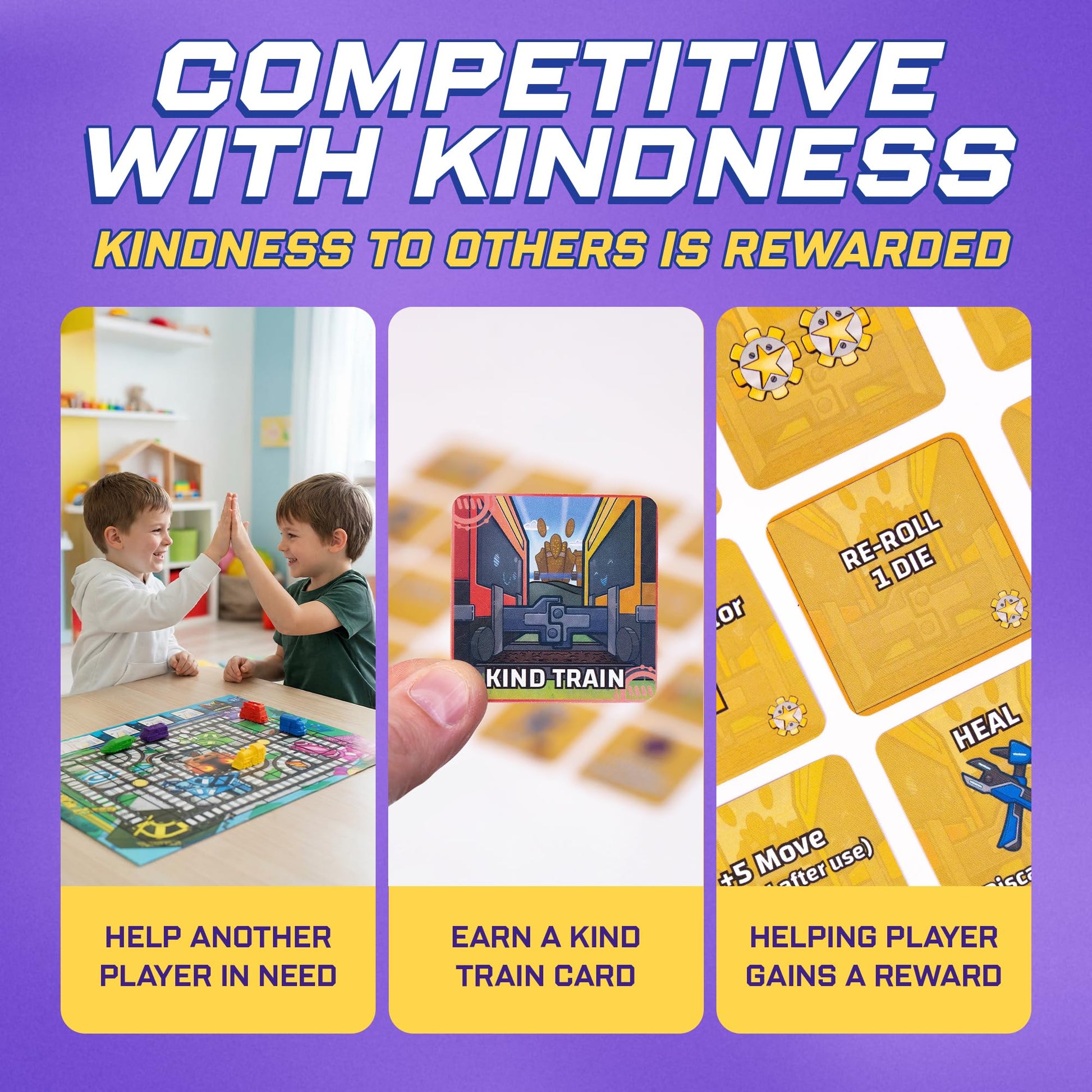 Super Trains: First Ride - Kids Train Board Game (Ages 7-10) | Easy to Learn Family Game | Competitive with Kindness
