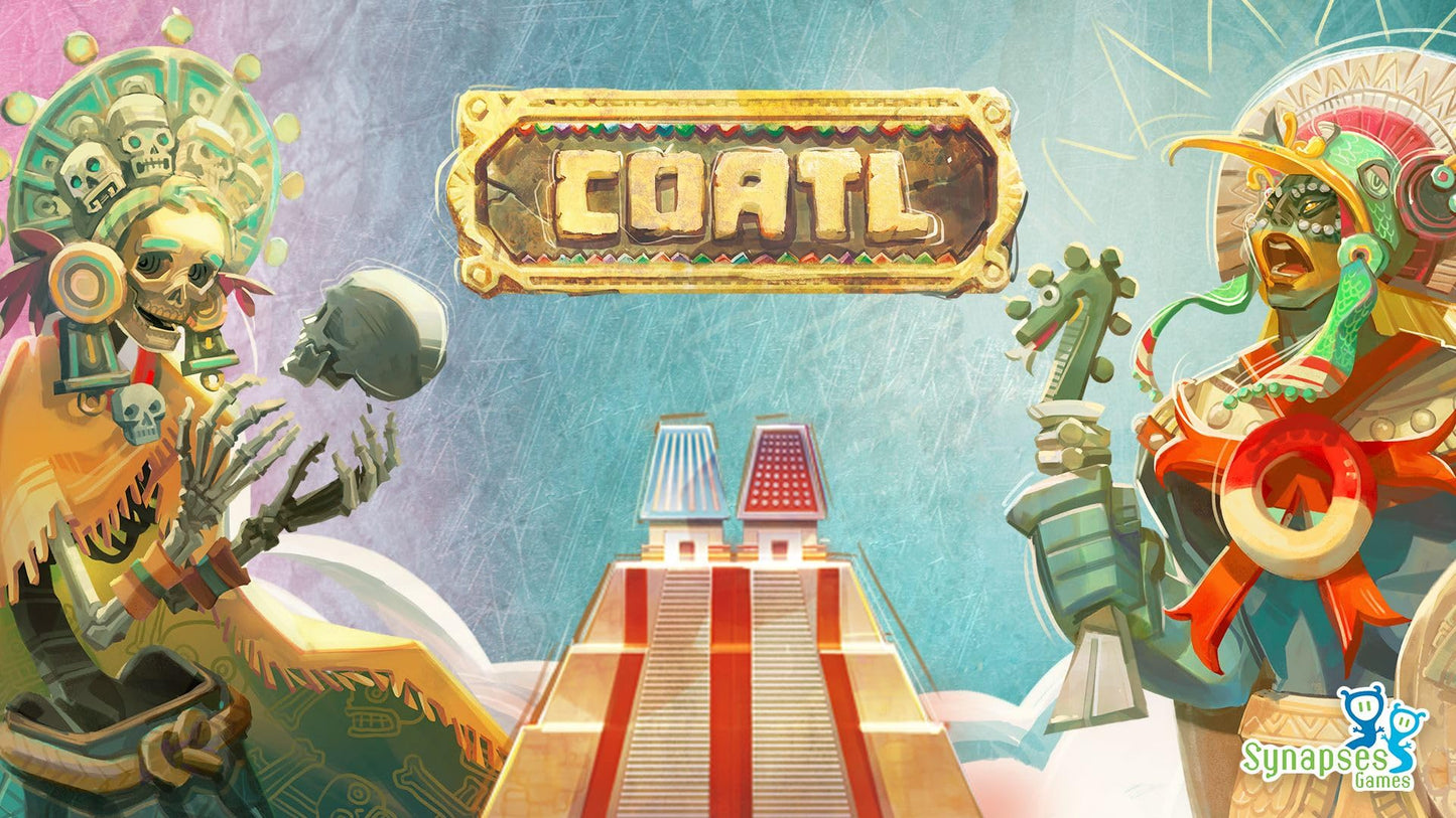 Synapses Games | Coatl | Strategy Board Game | 3D Plastic Pieces | 1 to 4 Players | 30+ Minutes | Ages 10+