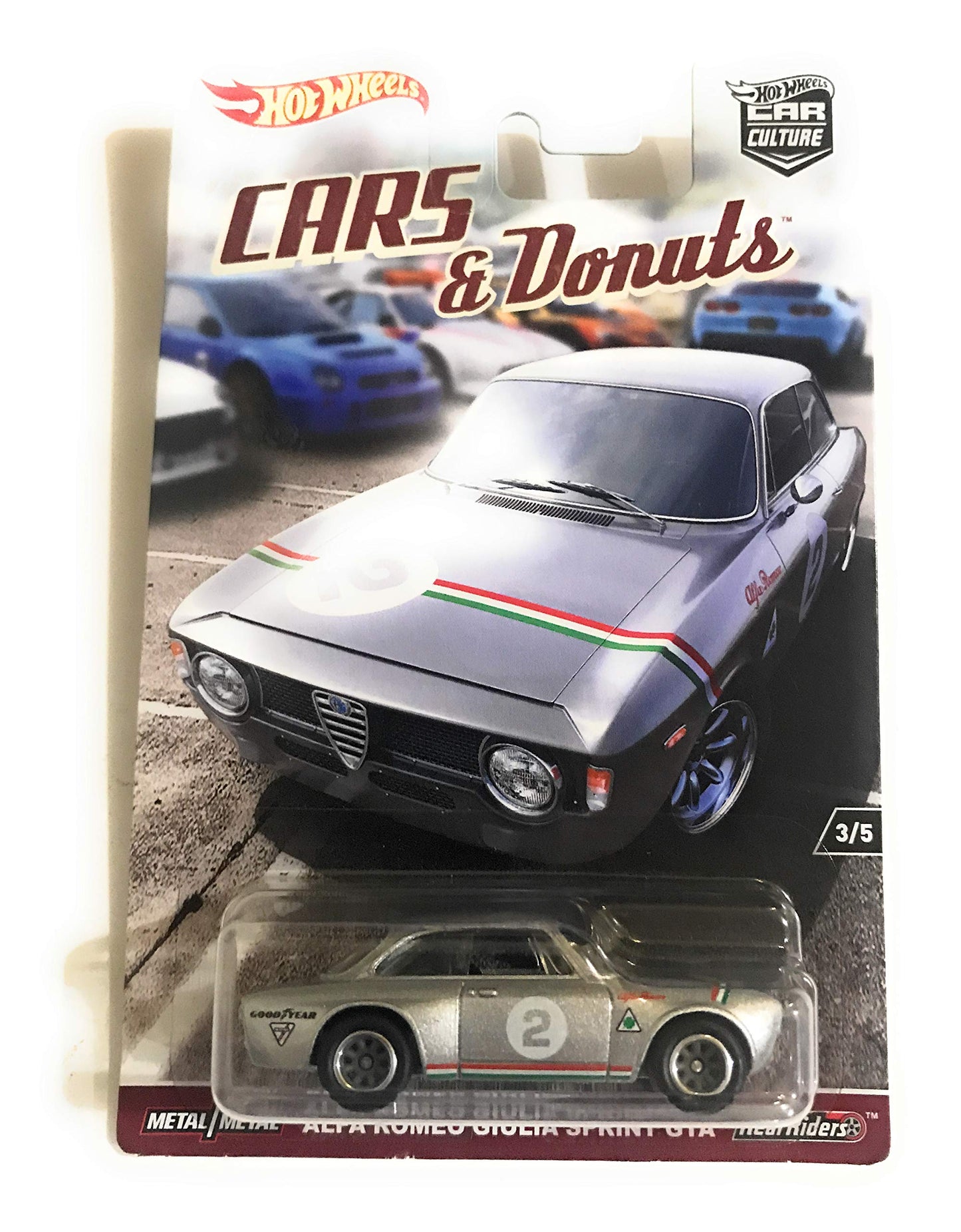 HW Serin 2018 HOT-Wheels Silver alfa Romeo Giulia Sprint GTA 3/5 Cars and Donuts!!!