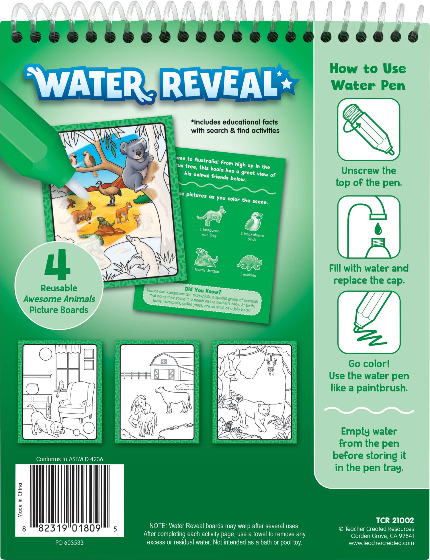 Teacher Created Resources Awesome Animals Water Reveal (TCR21002)