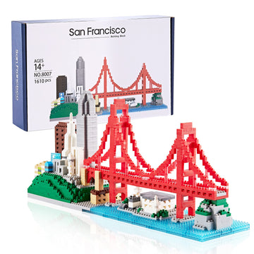 LUKHANG San Francisco Skylines Building Set Model Kit - Engaging Architecture Gift for Adults, Micro Mini Blocks, 1610pcs+ | Aesthetically Pleasing