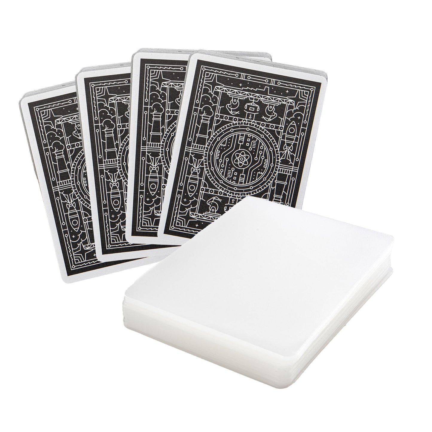 Stellar Factory Card Sleeves 112 Count | Matte & Clear Dual-Finish | Rounded Corners | Standard 2.5" x 3.5" | Fits MTG, Everdell, Gloomhaven
