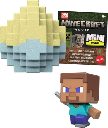 Mattel Minecraft Mini Mode Spawn Egg with Surprise Mini Figure Inspired A Minecraft Movie for Kids, Collectors & Fans (Characters May Vary)