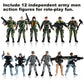 Mr.River US Army Men and SWAT Team Toy Soldiers Action Figures with Military Weapons Accessories for Kids Boys Girls,12Pcs
