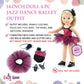 Emily Rose 14" Doll 4-PC Ballet/Tap/Jazz Recital Outfit with Tap Shoes | Sequin Leotard, Feather Headband & Tutu | Gift Boxed | Fits WellieWishers &