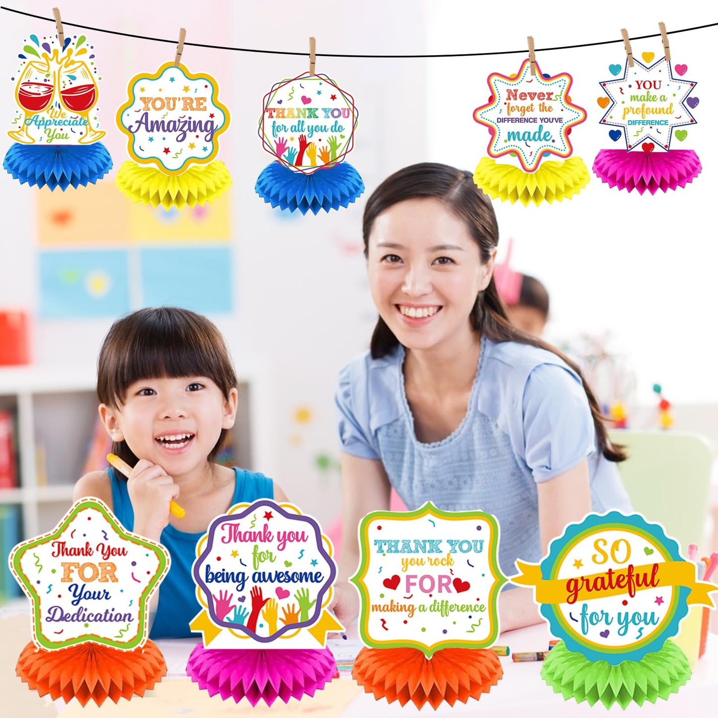 Graduation Centerpieces for Tables Teacher Appreciation Decorations We Appreciate You Decorations for Teacher Doctor Nurse Employee Staff Graduation