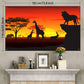 Blulu African Safari Theme Party Decorations, 72.8 x 43.3 Inch African Safari Backdrop Banner Theme Supplies, Tropical Forest Jungle Scenic Background