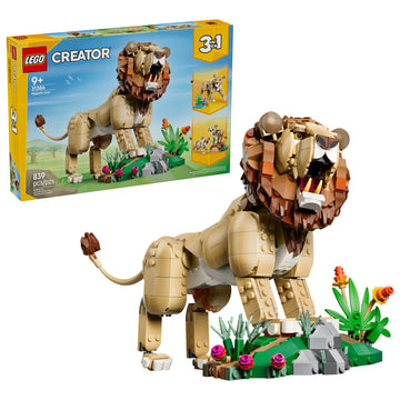 LEGO Creator 3 in 1 Wild Animals: Majestic Lion - Building Toy for Boys & Girls, Ages 9+ - Kids Bedroom or Desk Decor - Lion Toy with 3 Building