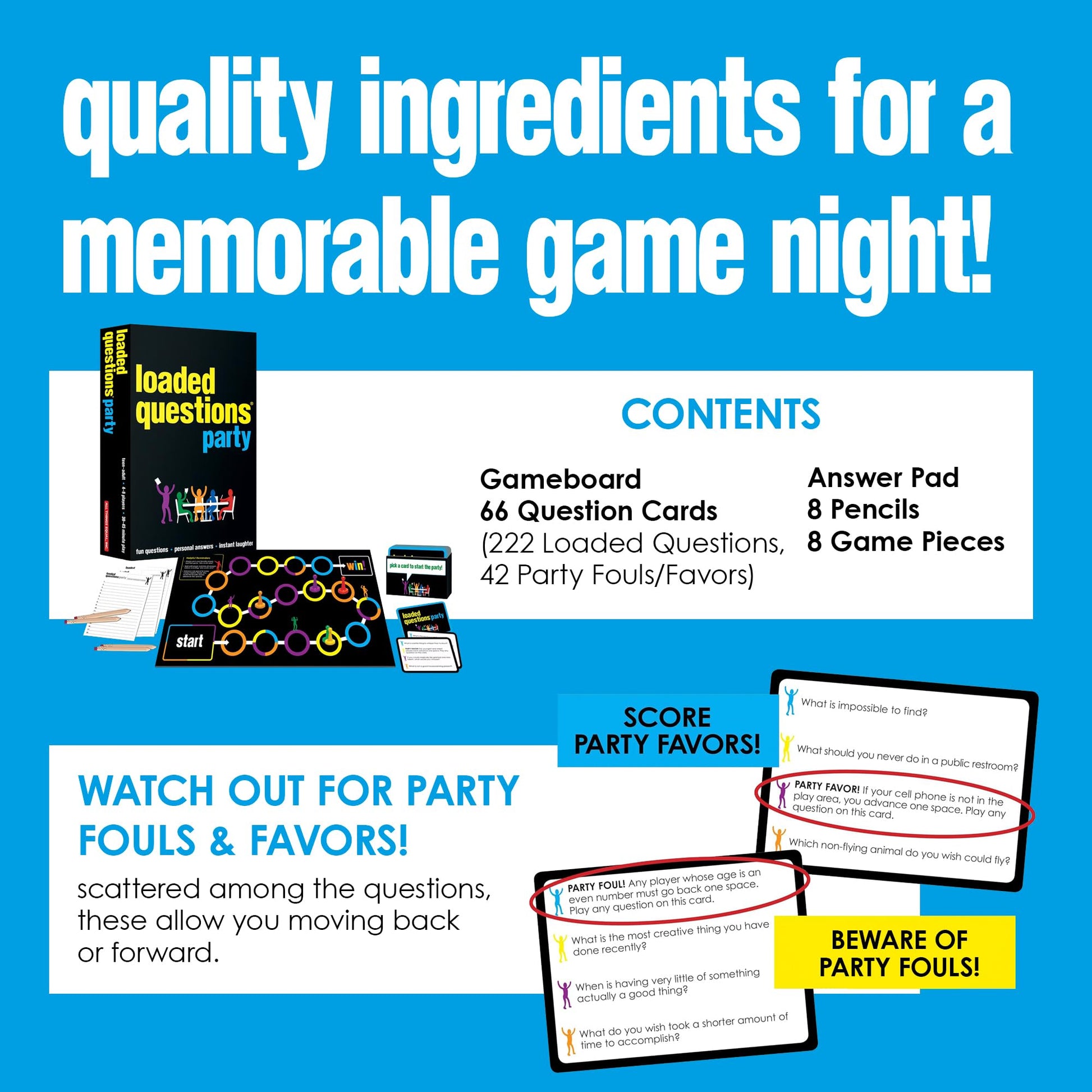 Loaded Questions Party Game, Hilarious "Who Said What?" Game for Family & Friends, Fun Icebreaker for Adults & Family Time
