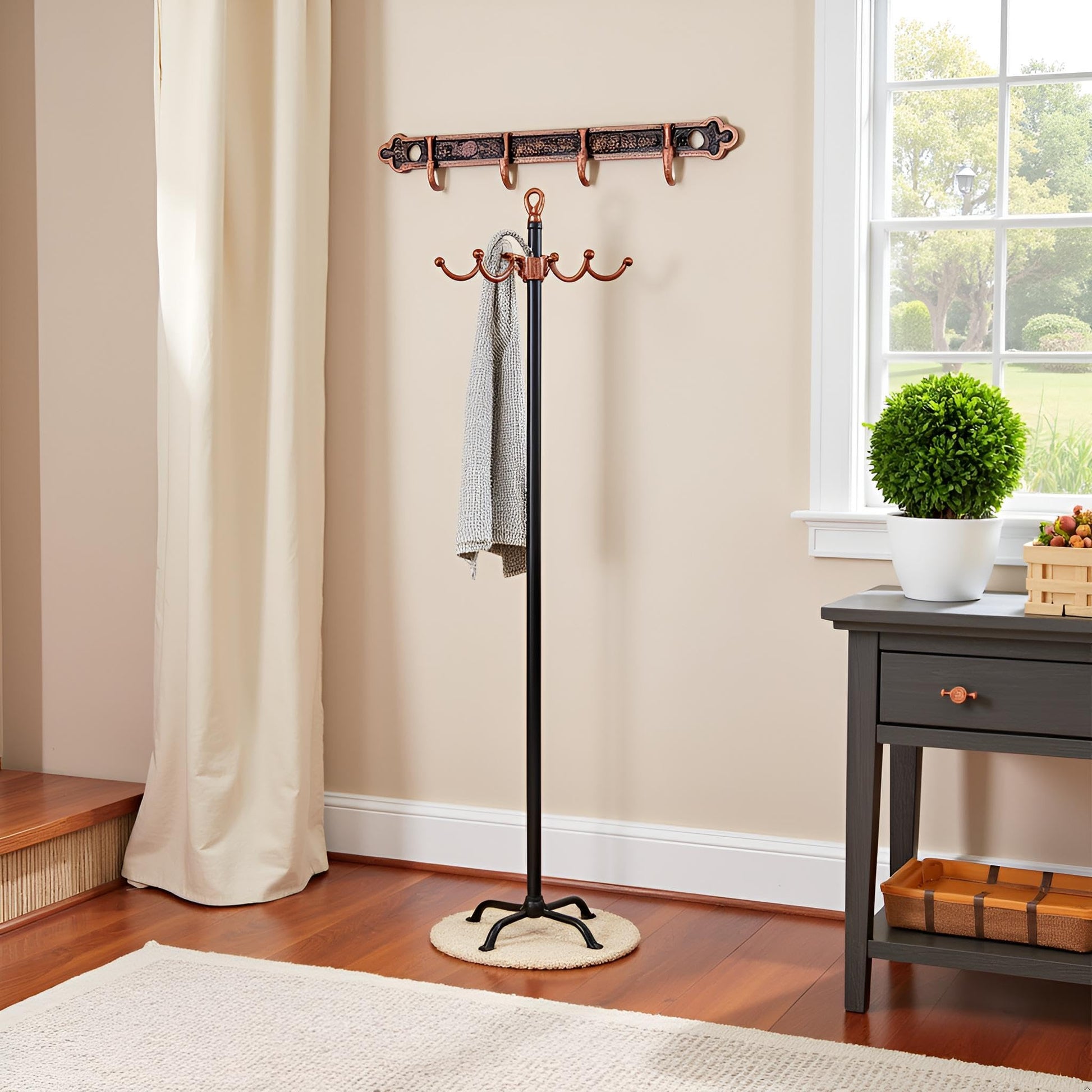 3Pcs 1/12 Miniature Coat Rack Dollhouse Decoration Accessories Home DIY Decoration