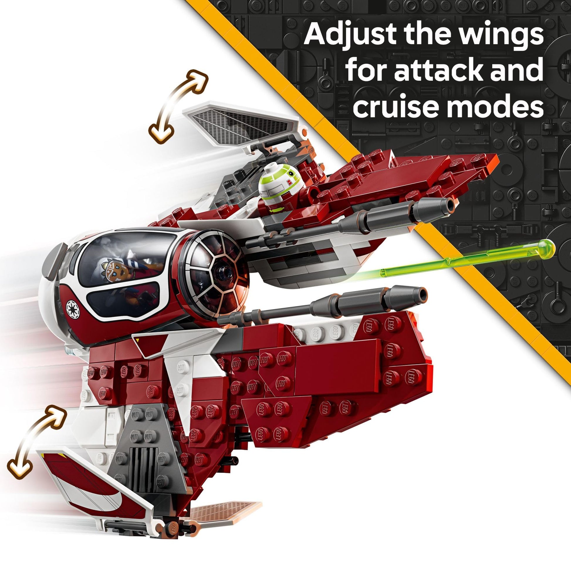 LEGO Star Wars: The Clone Wars Ahsoka's Jedi Interceptor Spaceship Building Toy - Kids Star Wars Toy for Boys and Girls, Ages 8+ - Gift Idea for