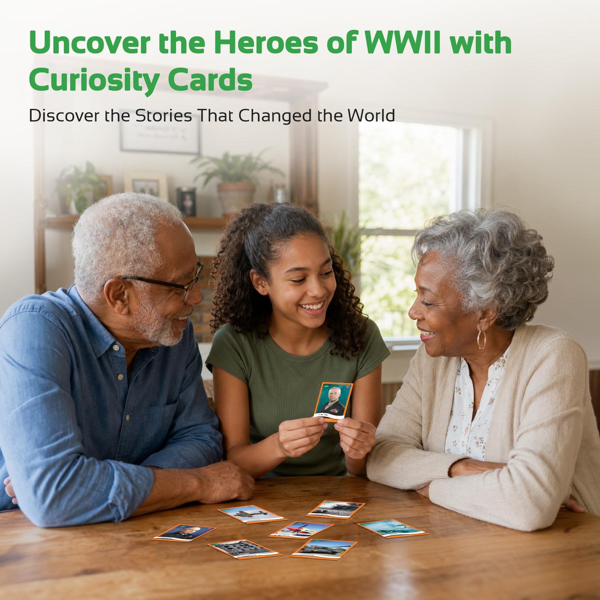 Parkside Curiosity Cards - Allies of WWII Collectible Trading Cards - 50 War History Flashcards - Smithsonian World War 2 Educational Flash Cards for